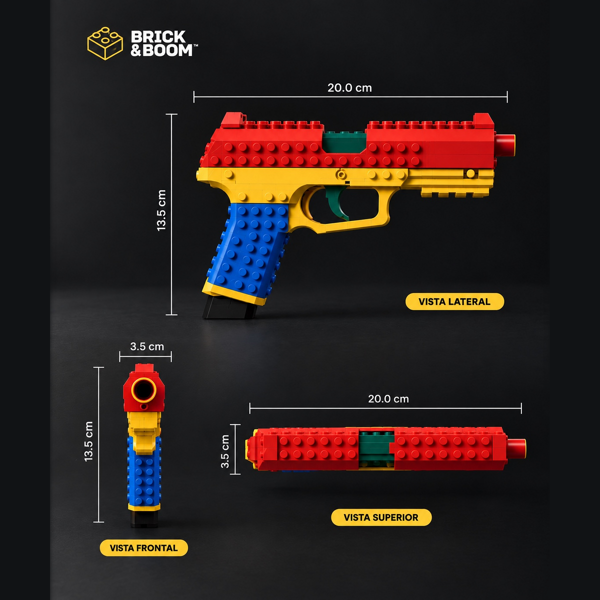 Pistola de Bloques con Expulsión de Casquillos