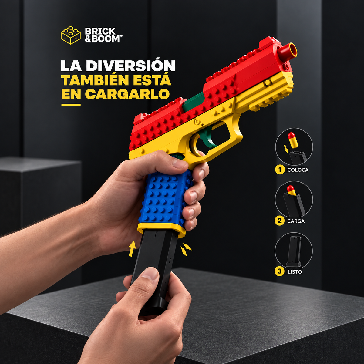 Pistola de Bloques con Expulsión de Casquillos